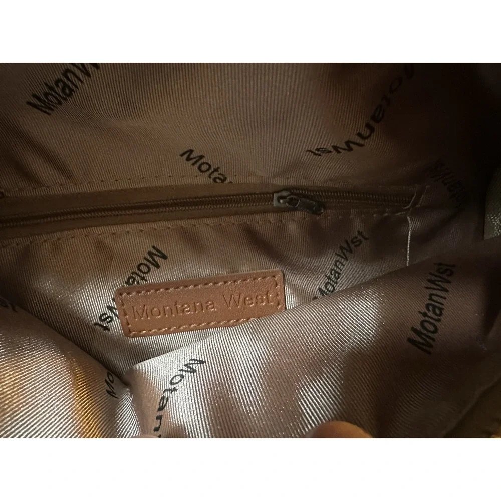 Montana West Pebbled Faux Leather Crossbody Bum Bag with Coin Purse Taupe NEW